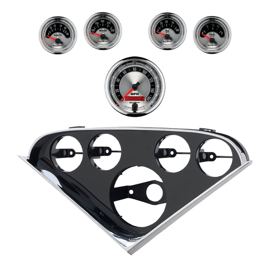 Autometer American Muscle Direct Fit Dash Kit 55-56 Chevrolet (1 x 3-3/8in. / 4 x 2-1/16in.) 2207-01