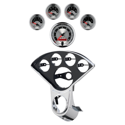Autometer American Muscle Direct Fit Dash Kit 55-59 Chevy Truck (1 x 3-3/8in. / 4 x 2-1/16in.) 2208-01