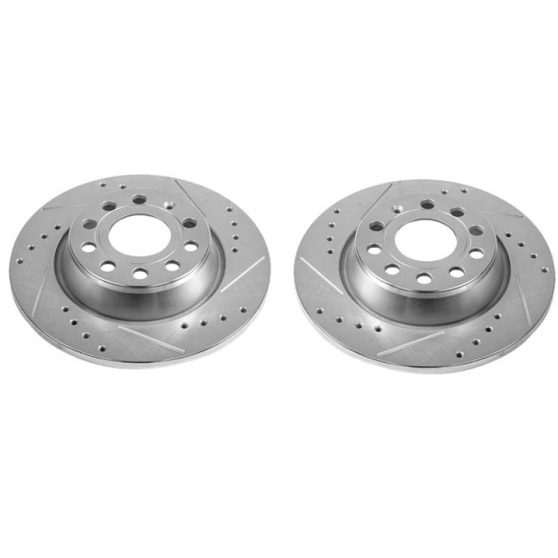 Power Stop 2015 Audi Q3 Rear Evolution Drilled & Slotted Rotors - Pair PowerStop