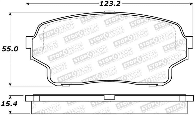 StopTech Premium Ceramic Brake Pads - 308.11050