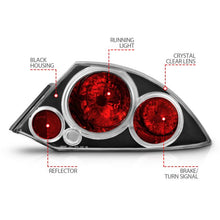 Load image into Gallery viewer, ANZO MITSUBISHI ECLIPSE 00-05 TAIL LIGHTS BLACK - 221081