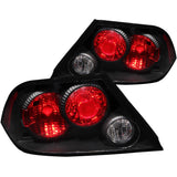 ANZO 221086 Tail Lights for Mitsubishi Lancer 2002-2003 – Black Housing