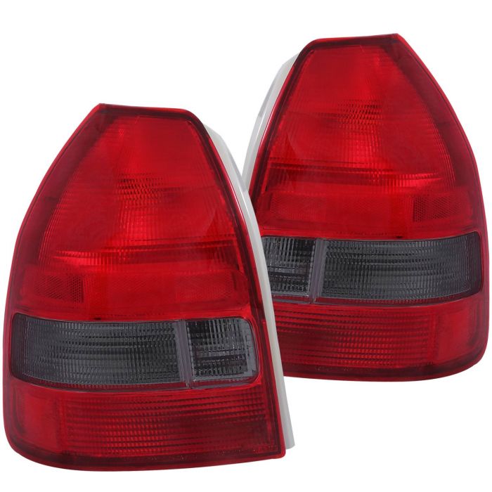 ANZO HONDA CIVIC 96-00 3DR TAIL LIGHTS CHROME RED/SMOKE - 221193 ANZO