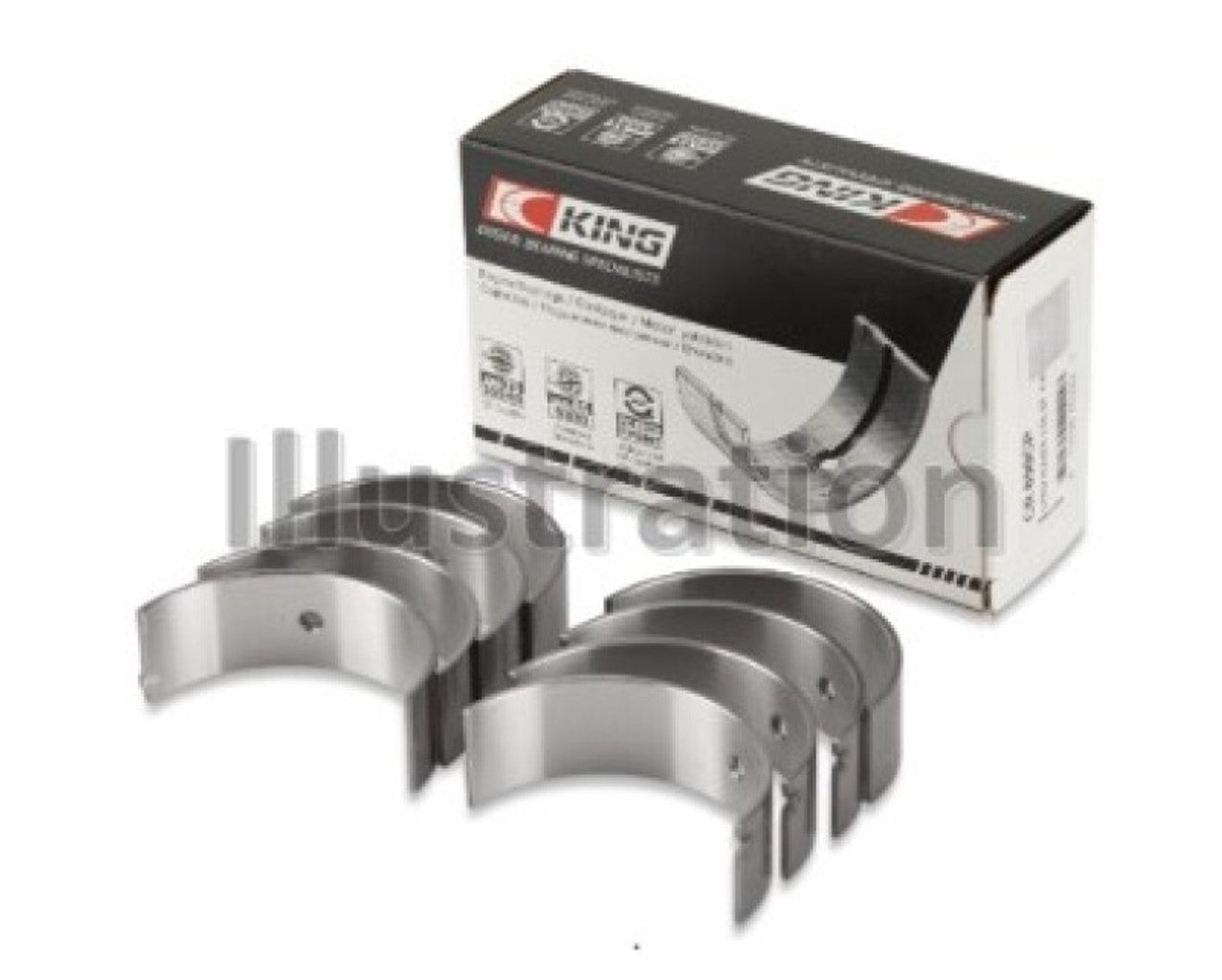 King Engine Bearings ChevrolET/Jeep 173Ci 2.8L (Size +0.25mm) Connecting Rod Bearing Set