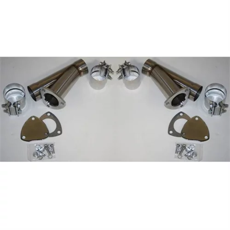 Granatelli 4.0in Stainless Steel Manual Dual Exhaust Cutout Kit w/Slip Fit & Band Clamps Granatelli Motor Sports