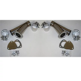 Granatelli 5.0in Stainless Steel Manual Dual Exhaust Cutout Kit w/Slip Fit & Band Clamps