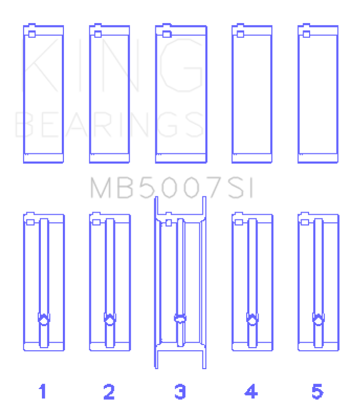 King Engine Bearings G.M.C. Saturn (Size +0.25mm) Main Bearing Set