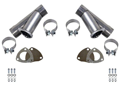 Granatelli 3.0in Stainless Steel Manual Dual Exhaust Cutout Kit w/Slip Fit & Band Clamp Granatelli Motor Sports