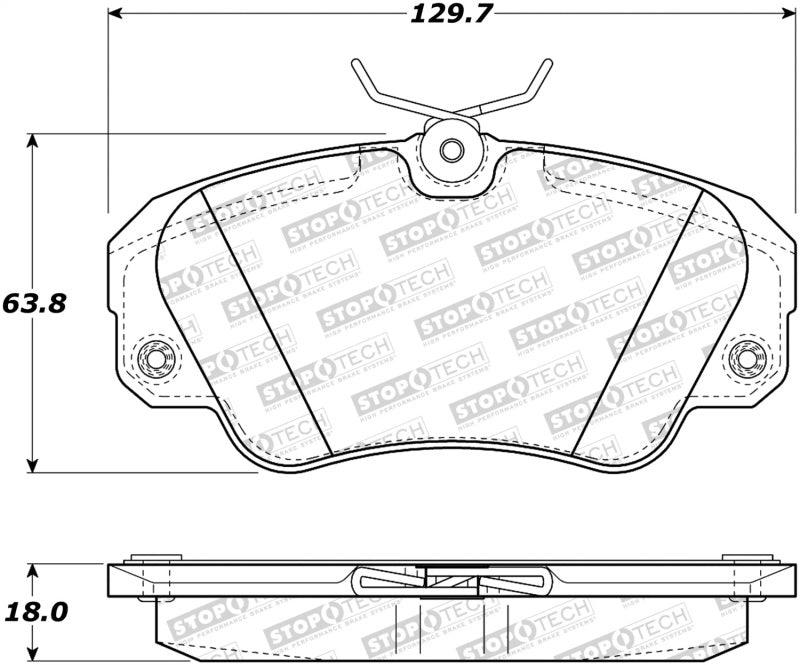 StopTech Premium Ceramic Brake Pads - 308.07200