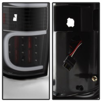 xTune Ford F150 09-14 LED Tail Lights - Black ALT-ON-FF15009-LBLED-BK SPYDER