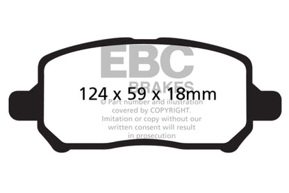 EBC YellowStuff Front Brake Pads - DP41660R EBC