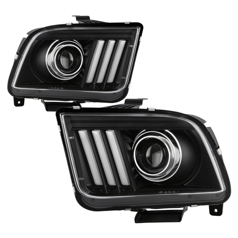 Spyder Ford Mustang 05-08 V2 High-Power LED Headlights - Black PRO-YD-FM05AP-BK SPYDER