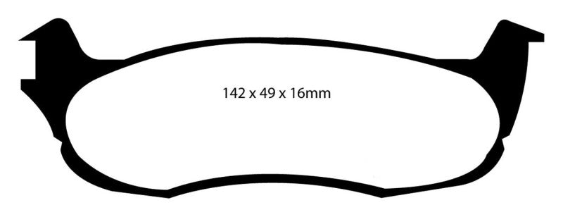 EBC YellowStuff Rear Brake Pads - DP41633R EBC