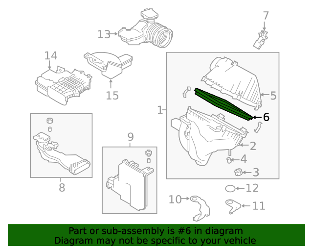 OEM Nissan Engine Air Filter - 16546-6CA0A