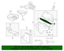 Load image into Gallery viewer, OEM Nissan Engine Air Filter - 16546-6CA0A