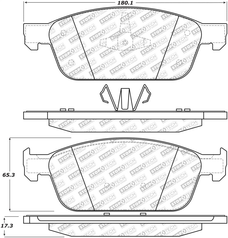 StopTech Street Disc Brake Pads - 305.16450