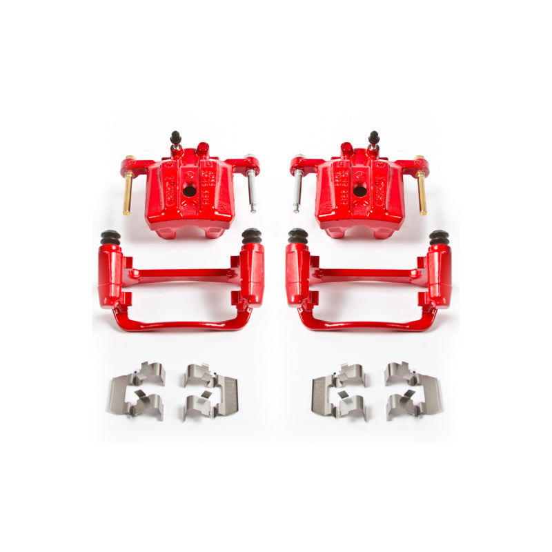 Power Stop 06-12 Mitsubishi Eclipse Rear Red Calipers w/Brackets - Pair PowerStop