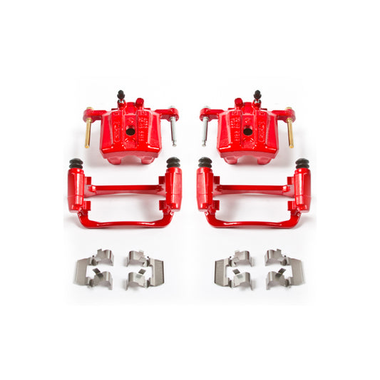 Power Stop 06-12 Mitsubishi Eclipse Rear Red Calipers w/Brackets - Pair PowerStop