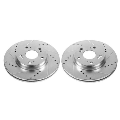 Power Stop 2013 Acura ILX Front Evolution Drilled & Slotted Rotors - Pair PowerStop