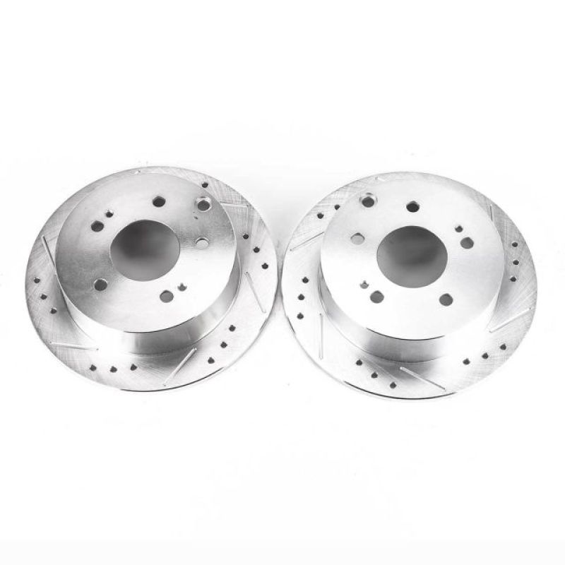 Power Stop 06-12 Mitsubishi Eclipse Rear Evolution Drilled & Slotted Rotors - Pair PowerStop
