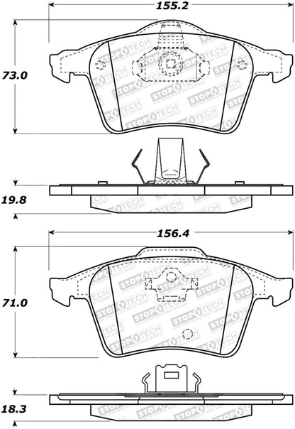 StopTech Premium Ceramic Brake Pads - 308.10030 Stoptech