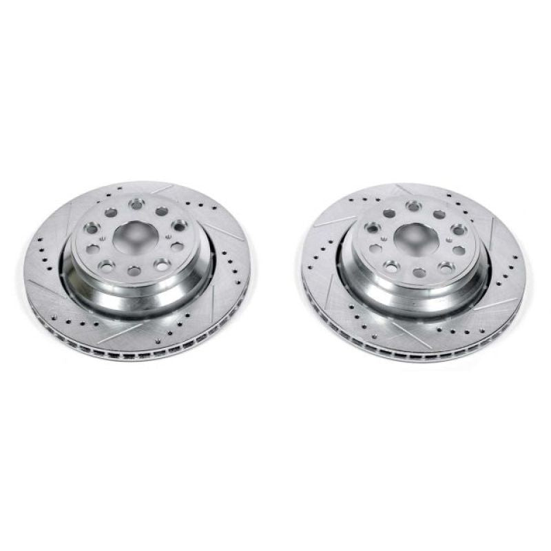 Power Stop 07-17 Lexus LS460 Rear Evolution Drilled & Slotted Rotors - Pair PowerStop