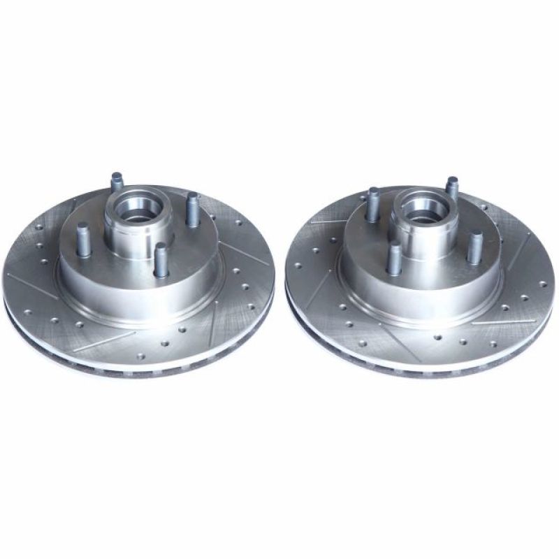 Power Stop 1979 Ford Mustang Front Evolution Drilled & Slotted Rotors - Pair PowerStop