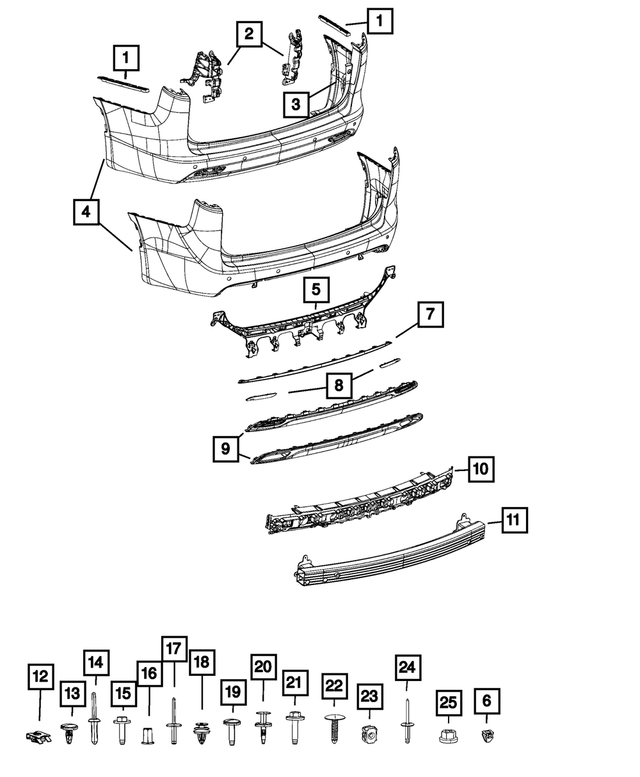 OEM Mopar Chrysler LX Magnum Black Fender Hardware  (6504737) X1