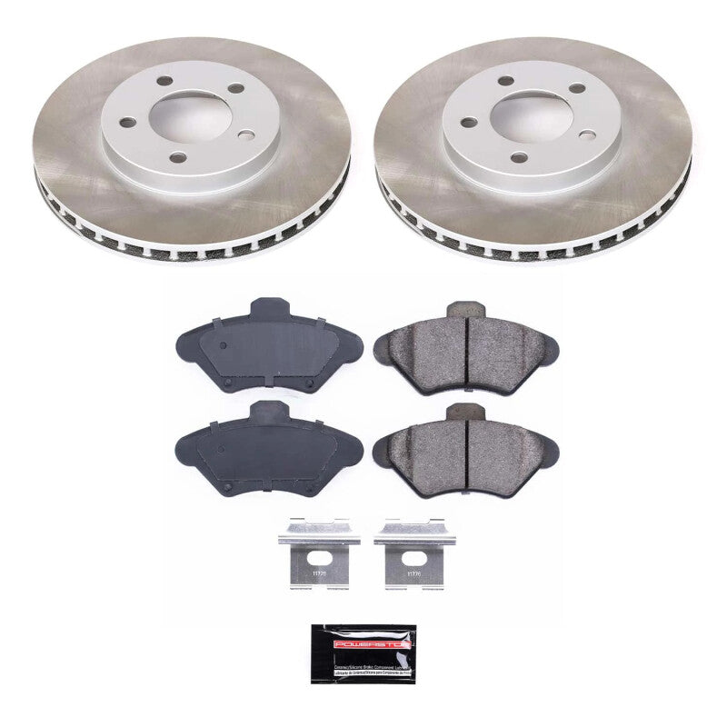 Power Stop 93-97 Mercury Cougar Front Semi-Coated Rotor Kit PowerStop