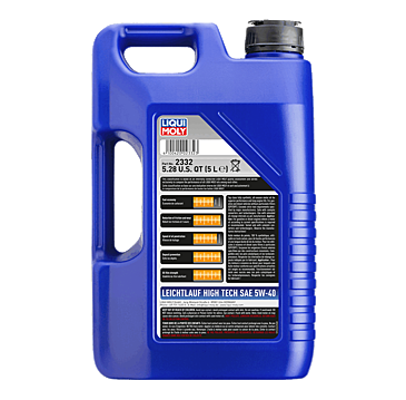 Liqui Moly Leichtlauf High Tech SAE 5W-40 Full Synthetic Motor Oil - 5 Liter (Case of 4) - Part #2332