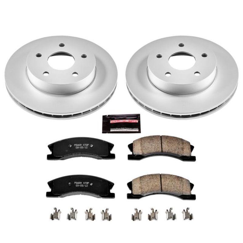 Power Stop 99-04 Jeep Grand Cherokee Front Z17 Evolution Geomet Coated Brake Kit PowerStop