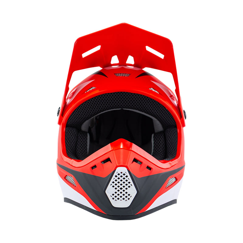Answer 26 AR1 Mototown Helmet Glossy Red/White/Grey/Black Youth - Large