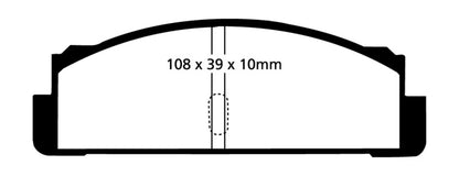 EBC YellowStuff Rear Brake Pads - DP4130R EBC