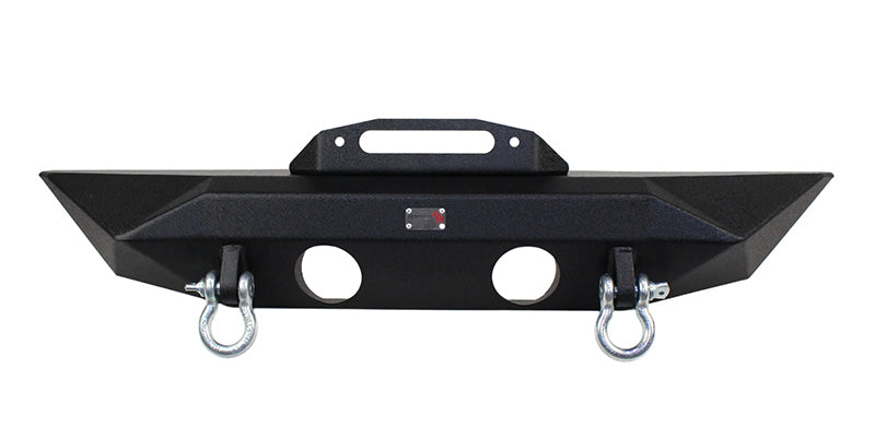 Fishbone Offroad 07-18 Jeep Wrangler JK Rubicon Unlimited Steel Front Bumper - Blk Txtrd Powdercoat Fishbone Offroad