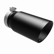 Load image into Gallery viewer, MagnaFlow Tip Stainless Black Coated Single Wall Round Single Outlet 6in Dia 5in Inlet 13in L