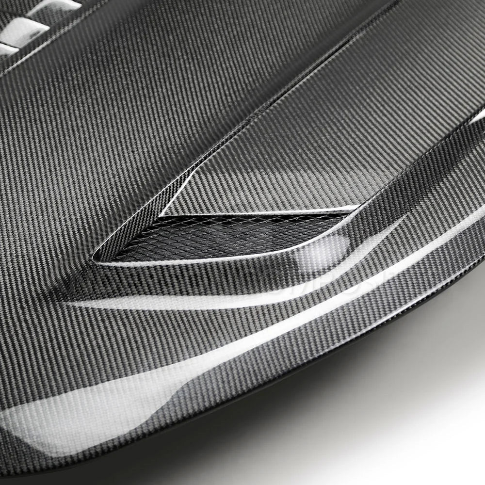 Anderson Composites 2019 - 2024 Chevrolet Camaro SS Type-T2 Double Sided Carbon Fiber Hood - AC-HD19CHCAM-T2-DS