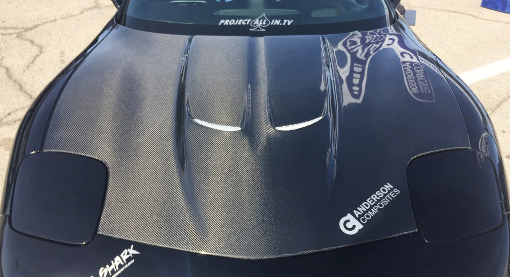 Anderson Composites 1997 - 2004 Chevrolet Corvette C5 Type-TD Carbon Fiber Hood - AC-HD9704CHC5-TD