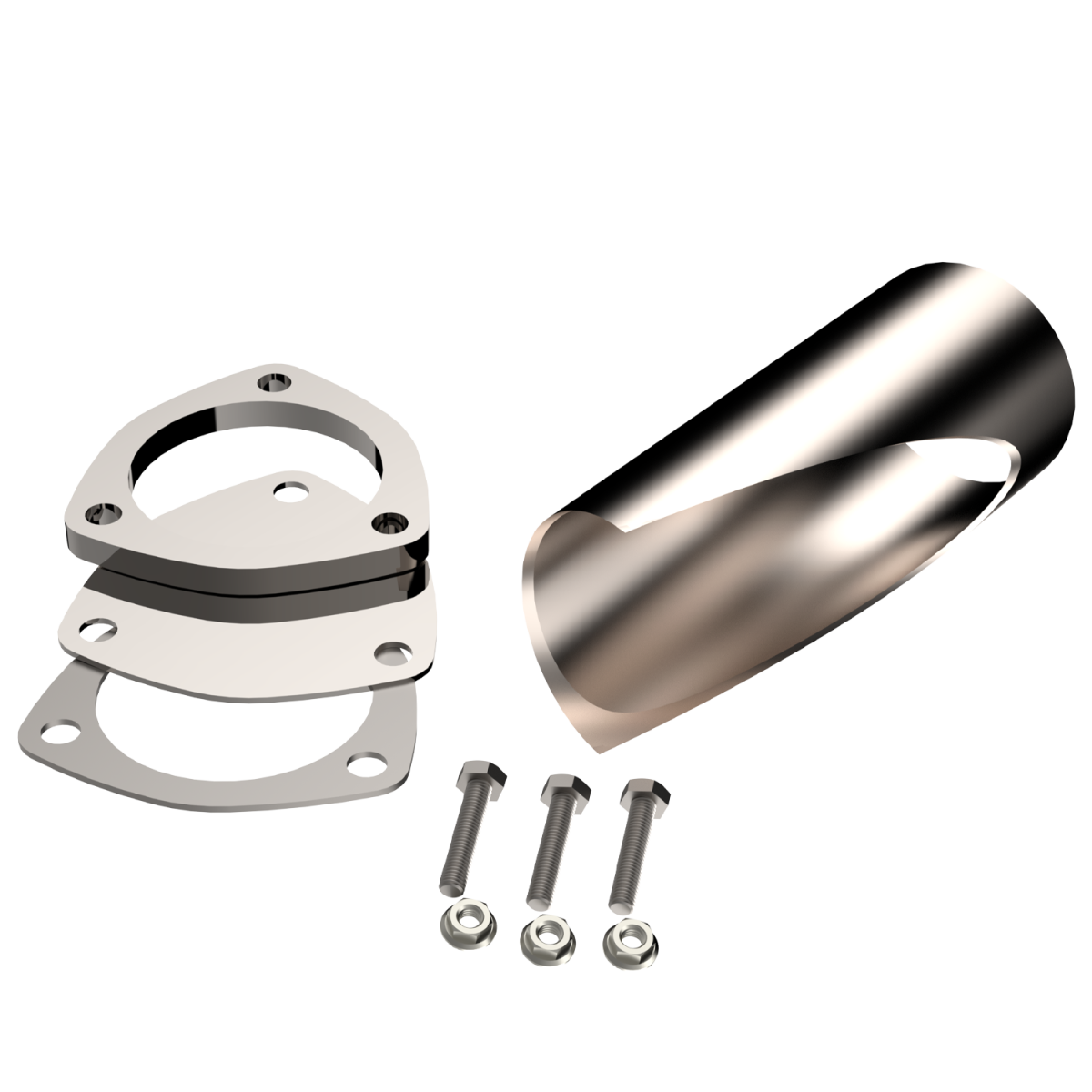 QTP 2.75 Inch Stainless Steel DIY Exhaust Cutout Pipe (Universal) - 10276 QTP