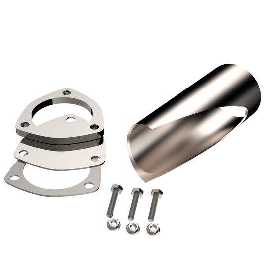 QTP 2.75 Inch Stainless Steel DIY Exhaust Cutout Pipe (Universal) - 10276 QTP