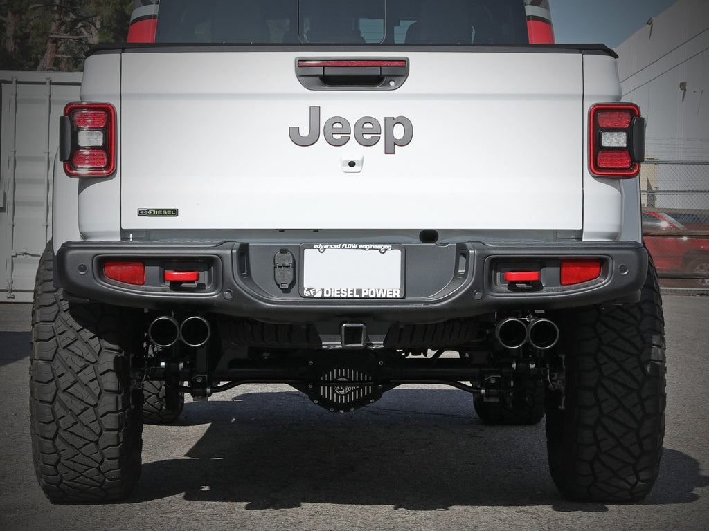 aFe Jeep Gladiator (JT) 21-23 V6-3.0L (td) Vulcan Series 3 IN to 2-1/2 IN 304 Stainless Steel DPF-Back Exhaust w/ Black Tip - 49-38095-B aFe