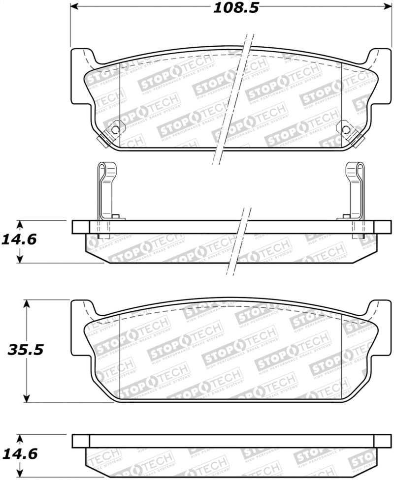 StopTech Premium Ceramic Front Brake Pads - 308.05880