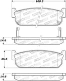 StopTech Premium Ceramic Front Brake Pads - 308.05880