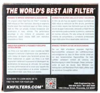 K&N Uni Chrome Oval Tapered Filter 2.125in FlgID x 4inB OL x 3inB OW x 3inT OL x 2inT OW x 2.75in H K&N Engineering