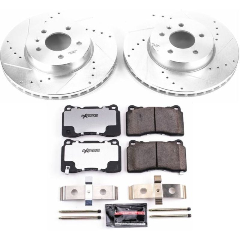 Power Stop 13-18 Cadillac ATS Front Z26 Street Warrior Brake Kit PowerStop