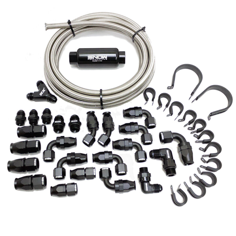 Snow Performance 10AN Braided Stainless Fuel Line Kit