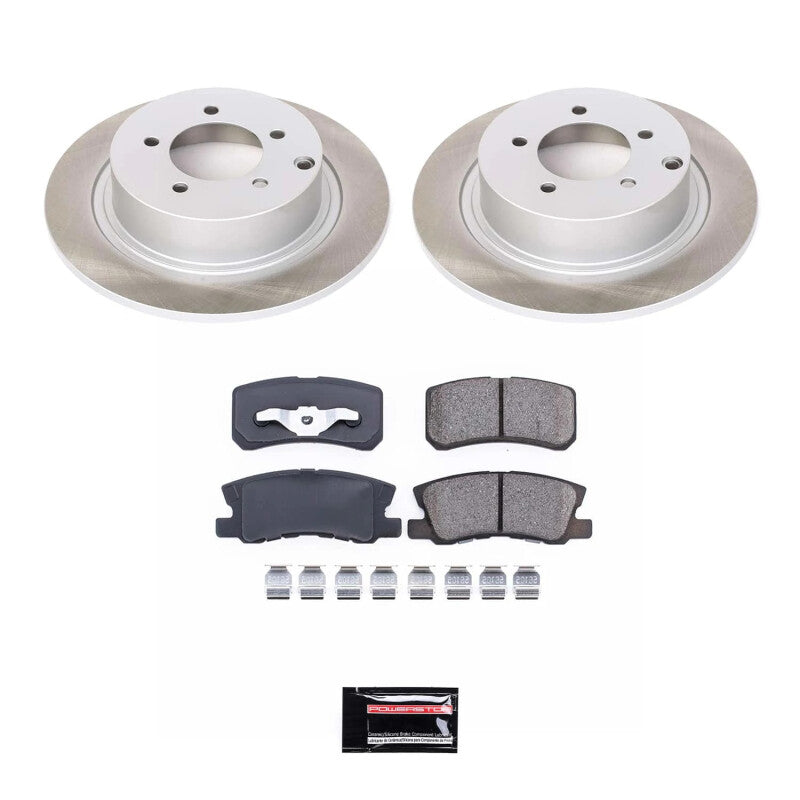 Power Stop 11-12 Mitsubishi Outlander Sport Rear Semi-Coated Rotor Kit PowerStop