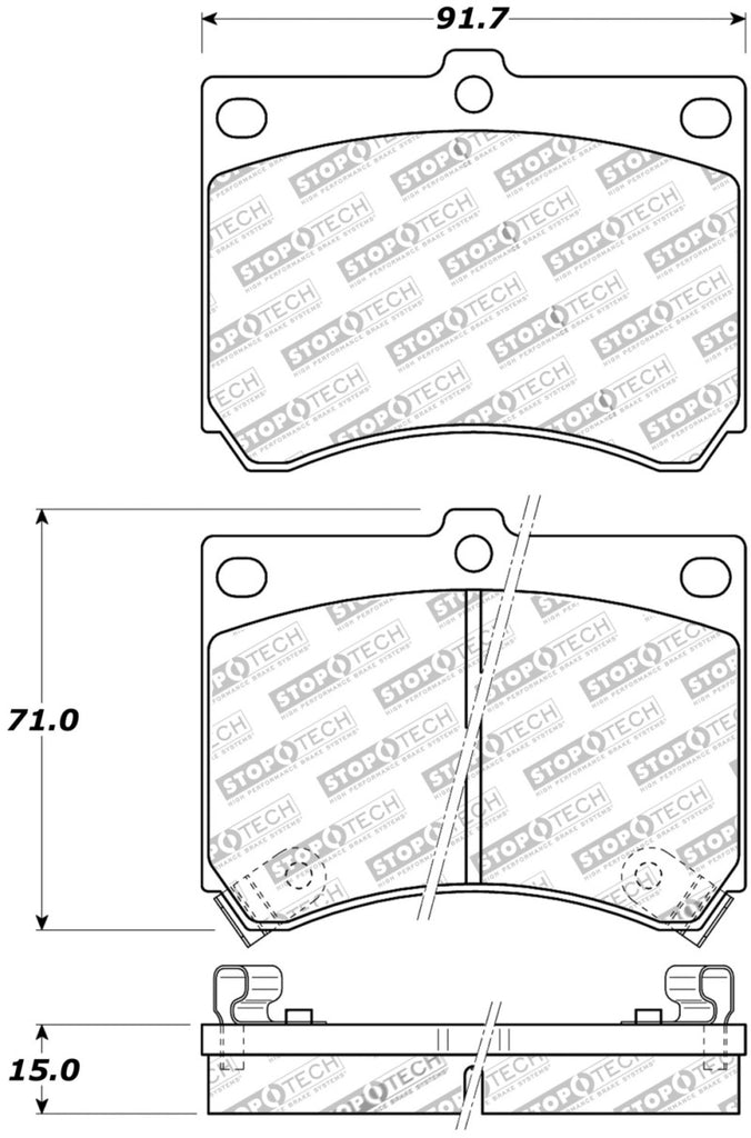 StopTech Premium Ceramic Front Brake Pads - 308.04730