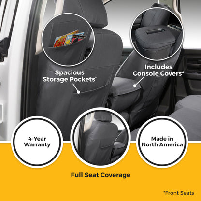 Covercraft Carhartt Super Dux PrecisionFit Seat Covers for 1994-2002 Ram 1500/2500/3500 Front Row Gravel - GTD1230COGY