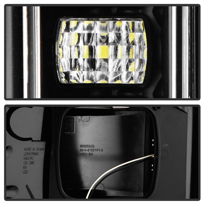 Spyder 21-23 Ford F150 (Factory Halogent) Light Bar LED Tail Lights - Black (ALT-YD-FF15021HAL-BK) SPYDER