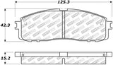 StopTech Street Disc Rear Brake Pads - 305.06220